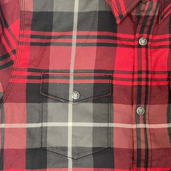 The North Face Men's Campshire Sherpa Fleece Lined Shirt Flannel Red Black Plaid - Picture 6 of 9